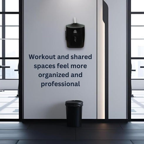 1500 Commercial Tazza Gym Equipment Wipe Dispenser, Wall Mounted Wipes Holder for Up to Wipes, Easy Install Cleaning