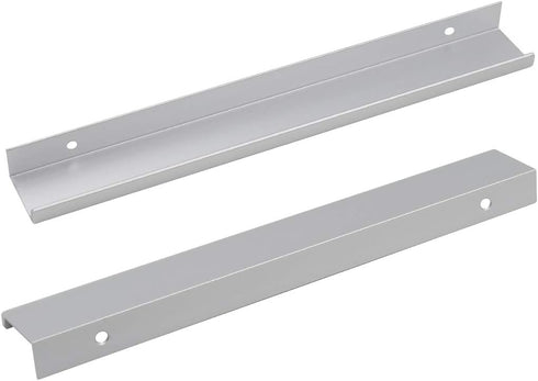 LC LICTOP 250mm/9.8" Finger Edge Pull Concealed Handle for Home Kitchen Door Drawer Cabinet Silver Stain Nickel with Screws(4Pcs) by LC LICTOP