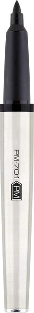 Zebra Pen PM-701 Permanent Marker, Fine Bullet Tip, Black Ink, Refillable, Stainless Steel Barrel, 1-Pack