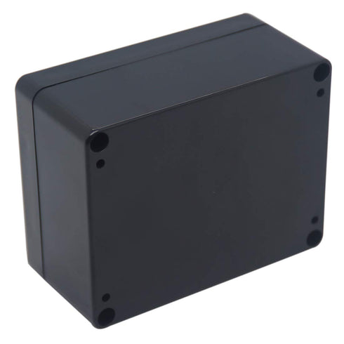 2 Pack Project Box IP65 Waterproof Junction Box, ABS Plastic Black Electrical Boxes for DIY Projects, 4.53"x3.54"x2.17"