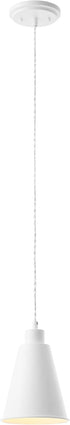 Aspen Creative 61180-23-1 Adjustable 1 Light Indoor Pendant, Alabaster White Finish, 6" W x