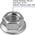 3/8-16 Serrated Flange Hex Lock Nuts, 10 PCS Stainless Steel 18-8 (304) Bright Finish