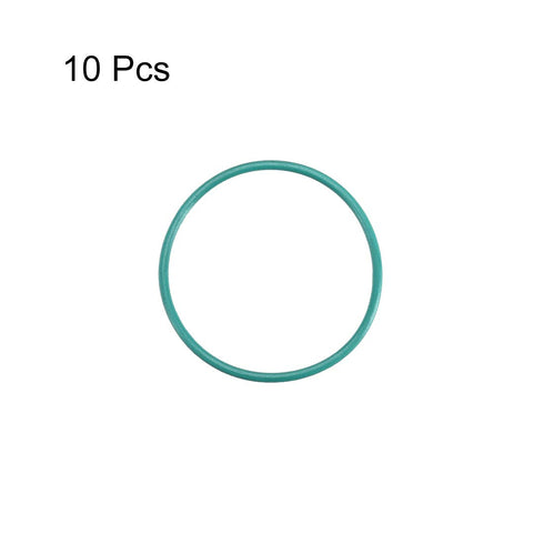 uxcell Fluorine Rubber O-Rings, Green, Pack of 10, 22mm OD, 20mm ID, 1mm Width FKM Seal Gasket