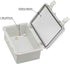 Zulkit Junction Box - ABS Plastic Dustproof Waterproof IP65 Electrical Box, Clear Cover with 2 Cable Glands
