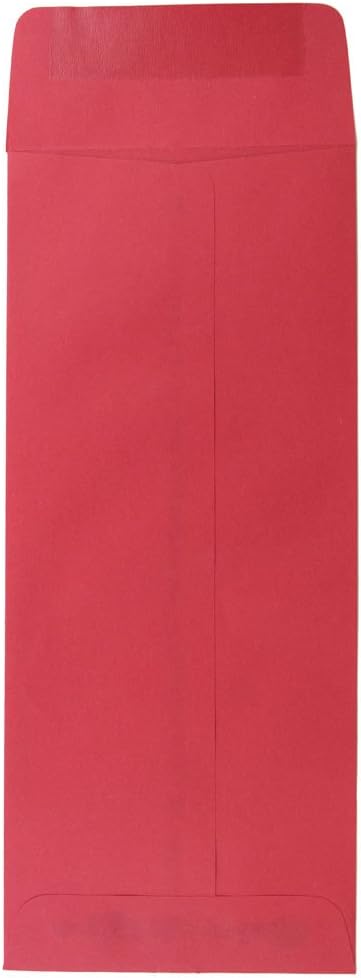 JAM PAPER #12 Policy Business Colored Envelopes, 4 3/4 x 11 - Red Recycled, 50/Pack