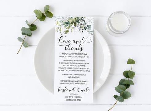 Setting, All Ewired Up Wedding Thank You, Printed Personalized, Place Reception Thank You Card, Wedding Thank You Note