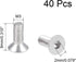 uxcell M3x8mm Flat Head Machine Screws, 304 Stainless Steel Fasteners Bolts, 40Pcs