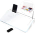 Glass Desktop Whiteboard, Dry Erase Board with Accessories for Office, Keyboard Stand & Organizers, 2 Markers, 1 Eraser