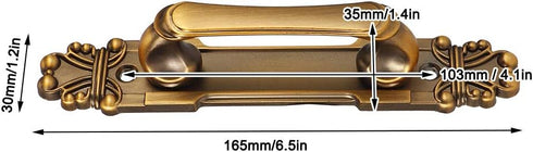 Yosoo Cabinet Door Handle - 2Pcs/Set European Style Antique Zinc Alloy Pull Handle, Cabinet Hardware