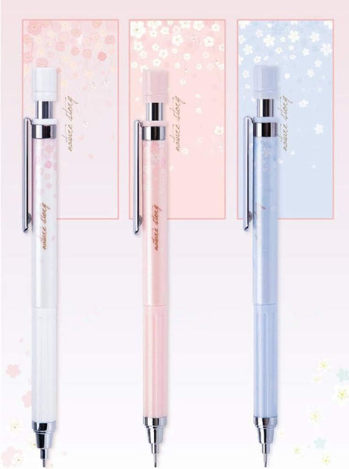 Cherry Mechanical Pencil Set with Lead, 3 pcs 0.5mm Mechanical Pencils with 3 Pack HB Pencil Leads for Writing