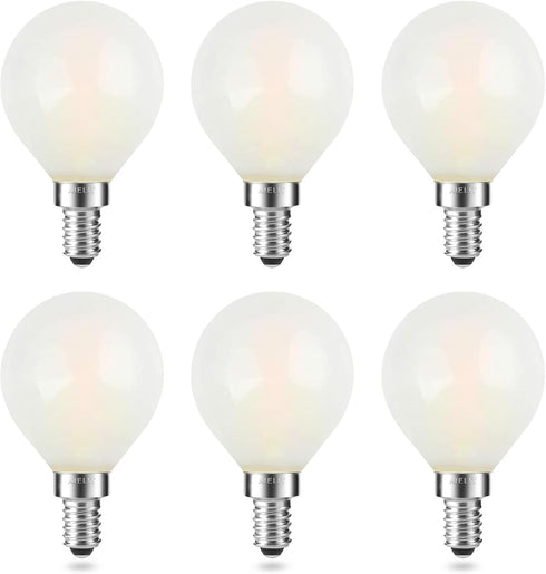 Dimmable G15 Frosted LED Light Bulb(25W Equivalent), 2W E12 Globe LED Bulb,