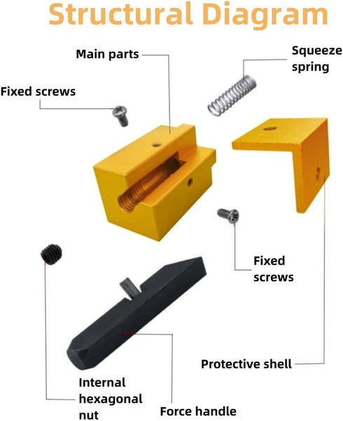 Squaring Corner Chisel Woodworking Right Angle Punch Tool for Hinge Recess and Wood Chiseling (Black)