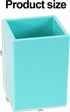 Koqye Teal Pen Holder, Decorative Acrylic Makeup Brush Holder, Desk Organizer for Home Office and School