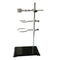 Laboratory Stands Support, 16" Lab Stand with Cast Iron Base, Ring Stand with Burette Clamp and Flask Ring Clamps