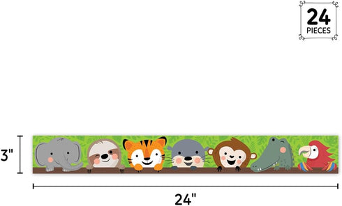 CTP Jungle Friends EZ Border, Bulletin Board Border Top Classroom Decorating Accents (Creative Teaching Press 10983) by Creative Teaching Press