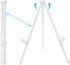 PATIKIL 1 Set Tabletop Easel Stand for Display, 14in Table Top Easel Stand, Small Portable Tripod Aluminum for Signs,