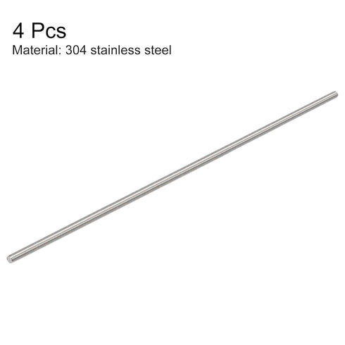 uxcell 4Pcs M5 x 250mm Fully Threaded Rod 304 Stainless Steel Right Hand Threads