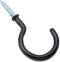 Xiaoyztan 50 Pcs Vinyl Coated Screw-in Hooks, Iron Ceiling Hooks for Wall Hanging Plants, Decoration, or Tools Hanging,