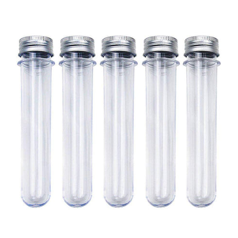 30ml Clear Plastic Test Tubes 25pcs Plastic Test Tubes with Screw Caps, Tubes for Candy and Beads Storage Scientific Experiments Tubes