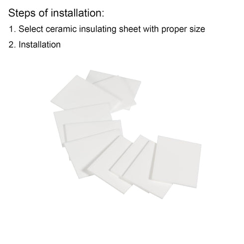 PATIKIL Alumina Ceramic Sheet Cooling Pad, 10pcs High Hardness Insulating Sheet for MOS Transistor, 28x22x1mm