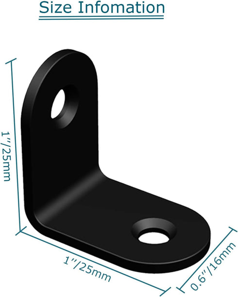 Corner Brace, L Bracket, Stainless Steel Brackets, Small Angle Brackets, Metal Iron Braces for Wood