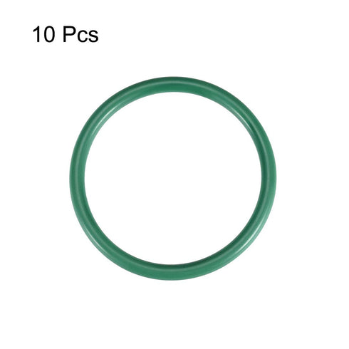 uxcell Fluorine Rubber O-Rings, 45mm OD 38mm ID 3.5mm Width FKM Seal Gasket for Machinery Plumbing, Green, Pack of 10