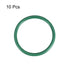 uxcell Fluorine Rubber O-Rings, 45mm OD 38mm ID 3.5mm Width FKM Seal Gasket for Machinery Plumbing, Green, Pack of 10