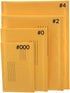 Kraft Bubble Mailers #0 Size - 6"Wx9.25"L Self Seal Closure Padded Cushion Shipping Envelopes Paper Bag 4PC