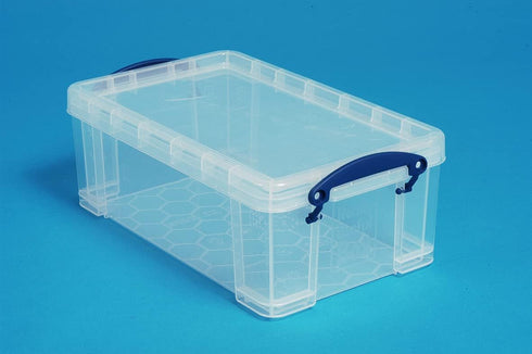 Really Useful Plastic Storage Box, 9 Litre, Clear