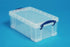 Really Useful Plastic Storage Box, 9 Litre, Clear