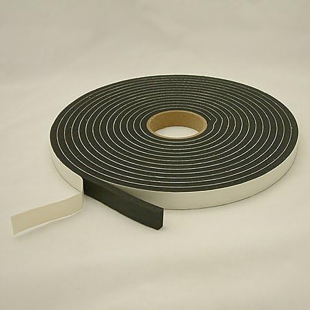 JVCC Low-Density PVC Foam Tape (SCF-01): 1/2 in. x 30 ft. x 3/8 in. Thick, Black