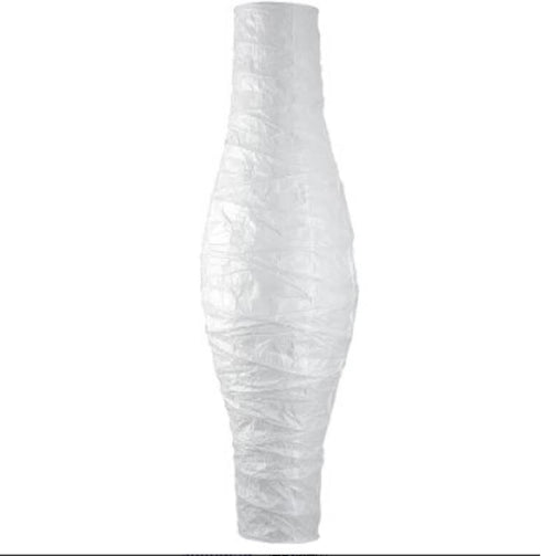 Generic 46in Tall Rice Paper Floor Lamp Shade, Standing Corner Lamp Cover, Standing