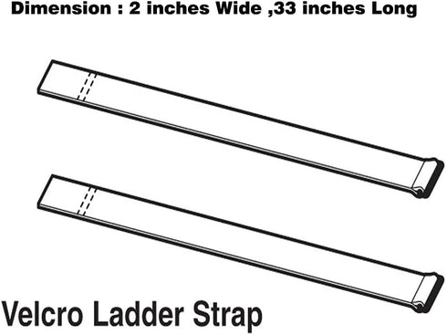 Reusable Ladder Straps - Quality Hook and Loop Tie Down Straps, Multipurpose Storage Straps (33'' x 2'') (Black 4 Pack)