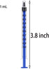 Blue 100 Pcs 1ml 1cc Plastic Syringe No Needle Syringe for Pets Oral, Refilling, Oil or Glue Applicator, Measuring or Transfering Tiny Amount of Liquids, Without Cap