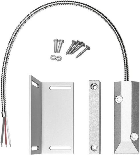 GAGALOR 3 NO&NC Wires Magnetic Garage Door Contacts Heavy Duty Alarm Switch Sensor for Roller Shutter with Adjustable
