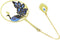 yueton Peacock Metal Bookmarks, 24K Gold Plated Brass Page Marker with Metal Pendant