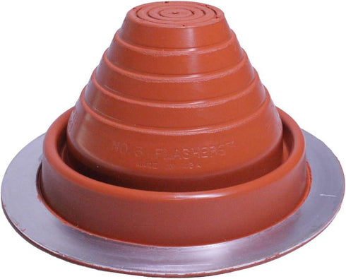 #3 Silicone High Temp Flexible Roof Jack Pipe Boot, Metal Roofing Pipe Flashing (Pipe OD 1/4" to 5") - USA Made