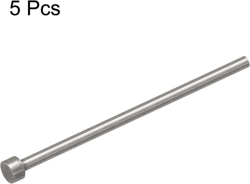 uxcell Straight Ejector Pins, 4mm (5/32") Dia. 65Mn Steel Round Tip Punch, 100mm (4") Long for Mechanical Maintenance