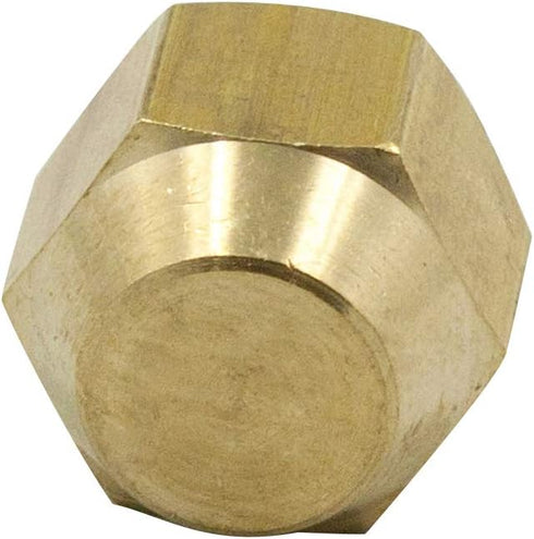 Legines 3/8" Flare Cap, Brass SAE 45 Degree Flare Tube Fitting, Pack of 2