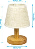 Small Table Lamp,Bedside Table Lamp,Wooden Bedside Lamp Simple Bedroom Lamp Linen Shade Mini Desk Lamp Night Light Nightstand Lamp for Bedroom,Living Room,Kids Room by YKCGG