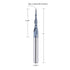 SpeTool Tapered Ball Nose Spiral Router Bit, 1.0mm Tip Diameter (0.5mm Radius) 4.82 Deg for CNC Milling Engraver