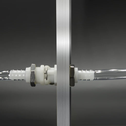 2PCS 1/4" 3/8" 5/16" Plastic Tube In-Line Hose Quick Connector with Shut-Off Valve, Female Quick Connect