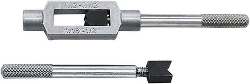 8pcs Metric Thread Machine Taps Set, Hand Screw Thread Plug Taps M3 M4 M5 M6 M8 M10 M12 with Adjustable Wrench