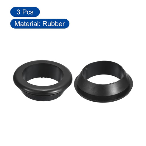 3 Grommets, 40mm 50mm uxcell Pcs Rubber ID Drill Hole Double Sided Hollow Firewall Hole Plugs Round Electrical Wiring