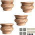 FENGSHOUU 2inch/5cm Wooden Furniture Legs,Set of 4 Solid Wood Unfinished Bun Feet,Round Replacement