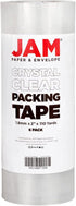 Packing 2 Inches 110 12 Pack JAM Paper Clear Tape - Standard Industrial Shipping Tape - x Yards per Roll - Large Rolls