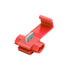 100pcs Solderless Quick Splice Snap Wire Connectors, 22-18 AWG Red Cold Pressed Insulated Electric Crimp