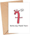 LissiArt97 Aorta Say Thank You Card - Cute & Funny Medical Card for