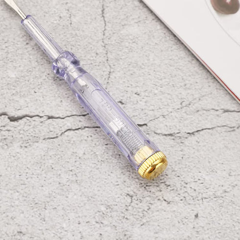 Fielect 3pcs Tester Screwdriver, Voltage Tester Light Circuit Tester Electric Test Pen AC100-500V Clear