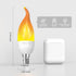 Hompavo Upgraded LED Flame Light Bulbs, 3 Modes Flickering E12 Candle Fire Light Bulb, 6 Pack